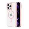 iPhone 15 Plus Clear with Metal Camera Frame Case Cover - Pink