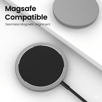 Magnetic Wireless Charging Cable - 15W Fast Charging, with MagSafe Technology &