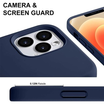 iPhone 15 Plus MagSafe Compatible Liquid Silicone Case Cover - Navy