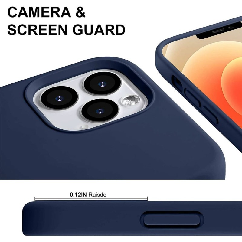 iPhone 15 Plus MagSafe Compatible Liquid Silicone Case Cover - Navy