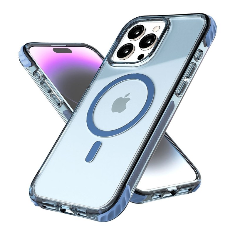 iPhone 15 Plus Ultimate Impact Clear Case Cover - Clear Blue