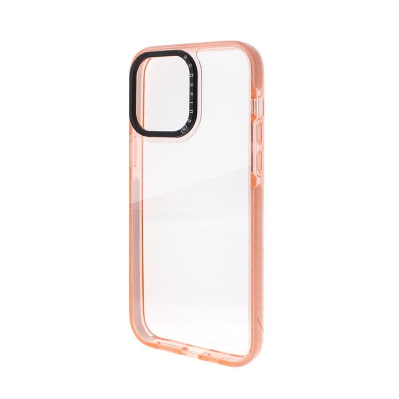 iPhone 14 Plus Slim Shockproof Clear Case Cover - Pink Sand