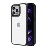 iPhone 15 Clear with Metal Camera Frame Case Cover - Black | Australia