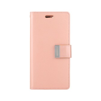 iPhone 15 Leather Wallet Flip Diary Case Cover - Rose Gold | Australia