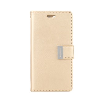 iPhone 12 Mini Leather Wallet Flip Diary Case Cover - Gold | Australia