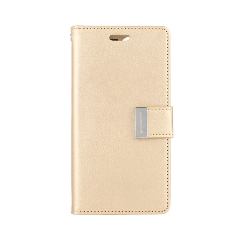 iPhone 12 Mini Leather Wallet Flip Diary Case Cover - Gold | Australia