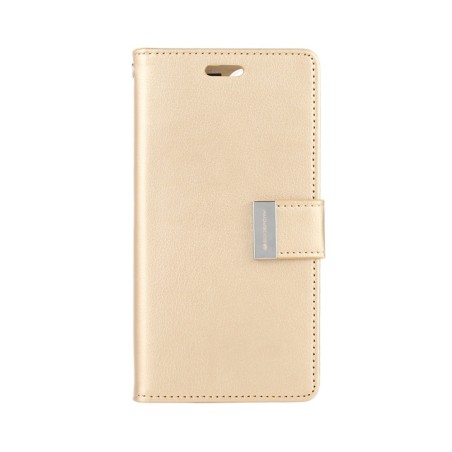 iPhone 12 Mini Leather Wallet Flip Diary Case Cover - Gold | Australia
