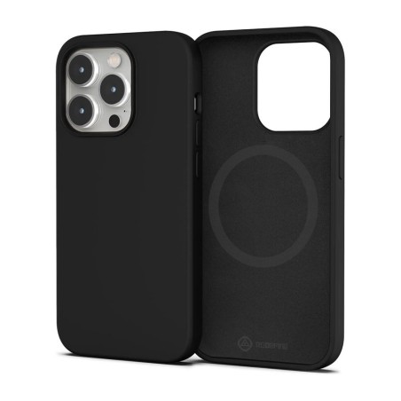 iPhone 15 MagSafe Compatible Liquid Silicone Case Cover - Black