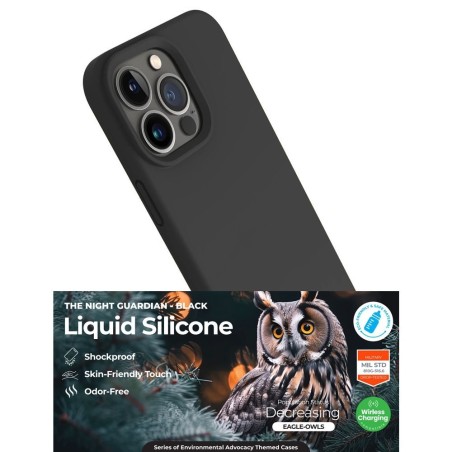 iPhone 15 Liquid Silicone Case Cover - Black | Australia