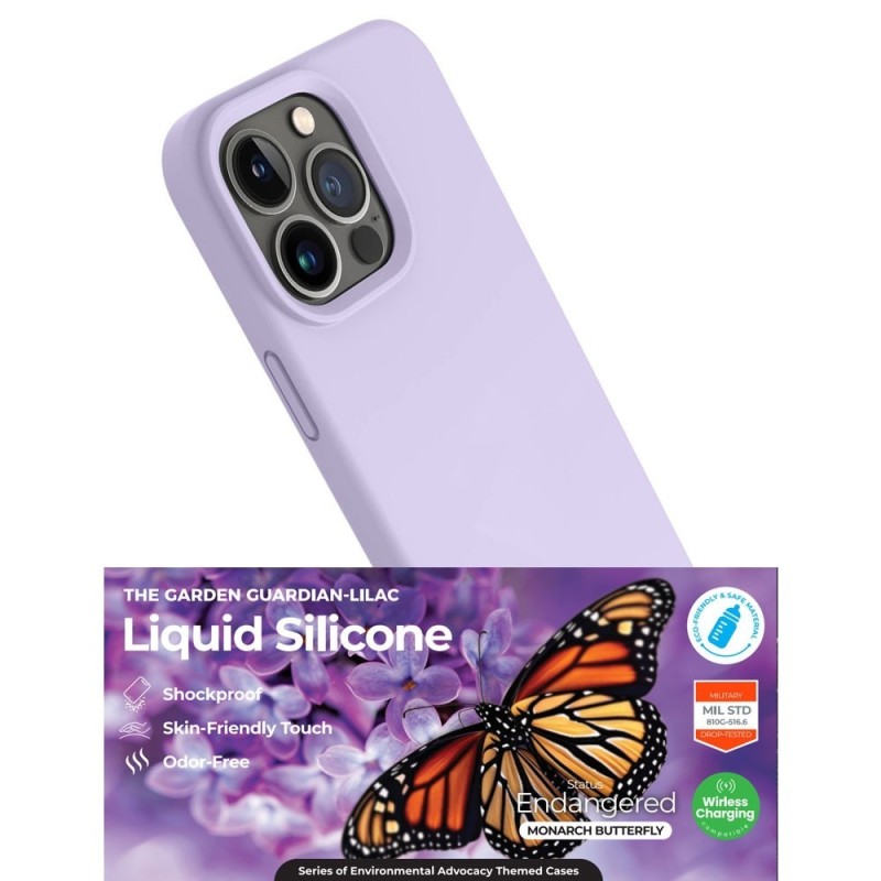 iPhone 15 Liquid Silicone Case Cover - Lilac Purple | Australia