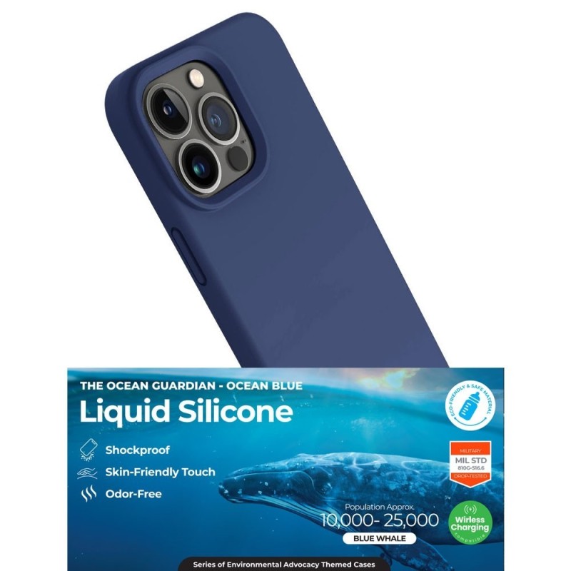 iPhone 15 Liquid Silicone Case Cover - Navy | Australia