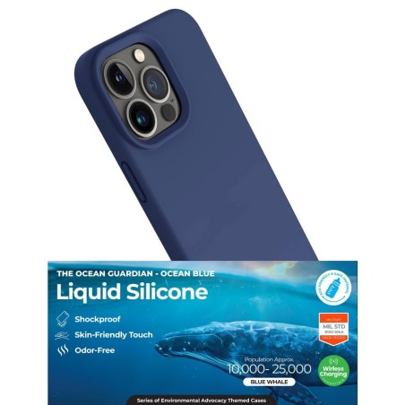 iPhone 15 Liquid Silicone Case Cover - Navy | Australia