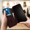 iPhone 15 MagSafe Compatible Leather Wallet Flip Diary Case Cover - Bl