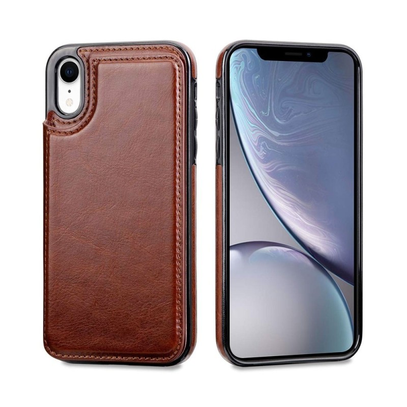 iPhone XR Leather Wallet Flip Diary Case Cover - Brown | Free Shipping AU