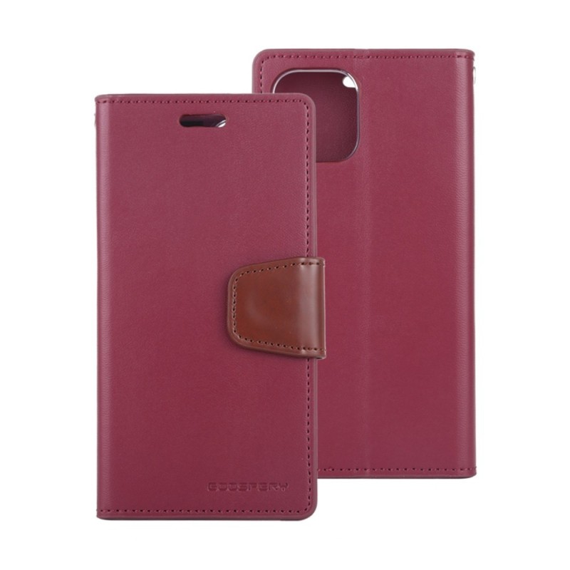 iPhone 11 Pro Max Leather Wallet Flip Diary Case Cover - Wine