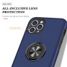 iPhone 11 Pro Max Shockproof with Ring Holder Stand Case Cover - Navy