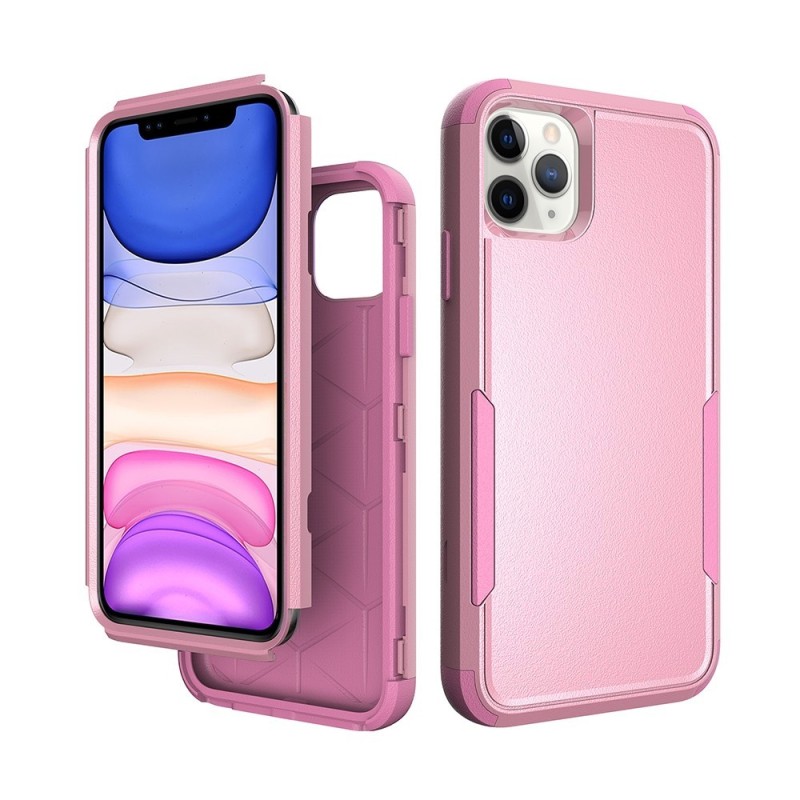 iPhone 11 Pro Max Heavy-Duty Armor Shockproof Case Cover - Pink
