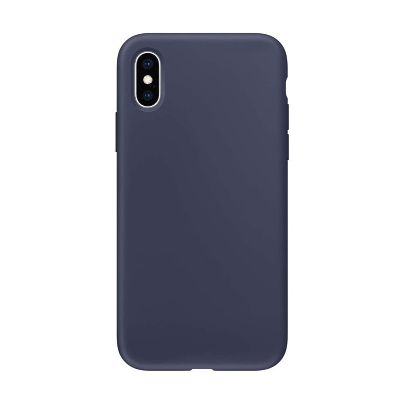 iPhone XS Max Liquid Silicone Case Cover - Navy | Australia
