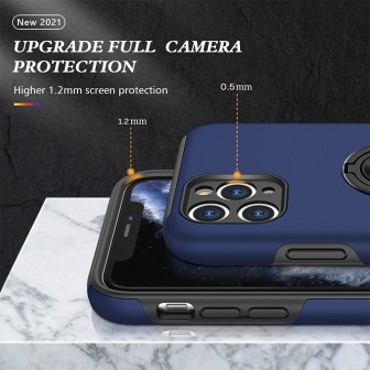 iPhone 11 Pro Shockproof with Ring Holder Stand Case Cover - Red