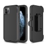 iPhone 11 Pro Rugged Armor Belt Clip Holster Case Cover - Black