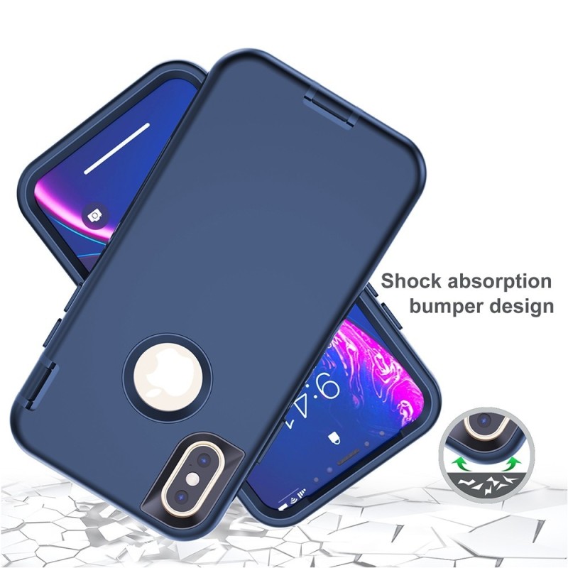 iPhone XS Max Soft Silicone Case Cover - Navy | Australia