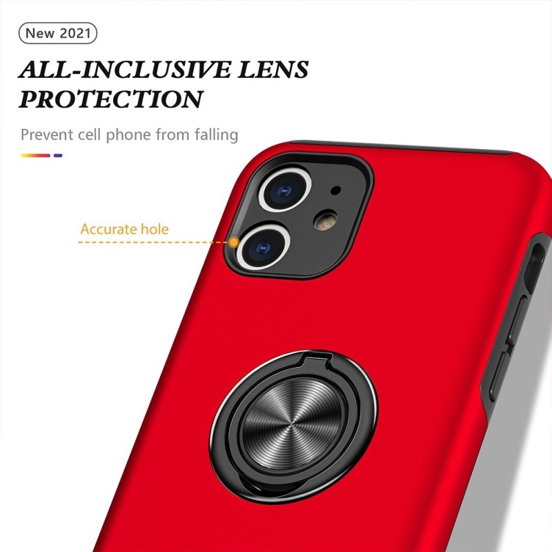 iPhone 11 Shockproof with Ring Holder Stand Case Cover - Navy