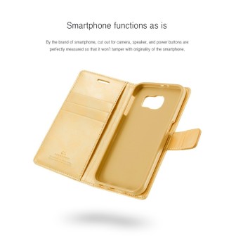 iPhone X / XS Leather Wallet Flip Diary Case Cover - Gold | Australia