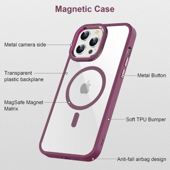 iPhone 11 Clear with Metal Camera Frame Case Cover - Pink | Australia