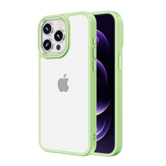iPhone 15 Pro Max Clear with Metal Camera Frame Case Cover - Matcha Gr