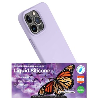 iPhone 15 Pro Max Liquid Silicone Case Cover - Lilac Purple