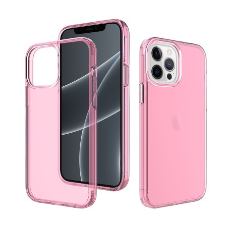 iPhone 15 Pro Slim Shockproof Clear Case Cover - Clear Pink