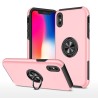 iPhone X / XS Shockproof with Ring Holder Stand Case Cover - Pink