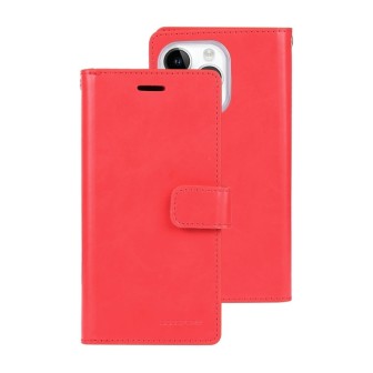 iPhone 12 / 12 Pro Leather Wallet Flip Diary Case Cover - Red