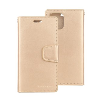 iPhone 13 Pro Max Leather Wallet Flip Diary Case Cover - Gold