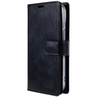iPhone 16 Leather Wallet Flip Diary Case Cover - Navy | Australia