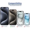 iPhone 15 Pro MagSafe Compatible Clear Shockproof Case Cover - Clear