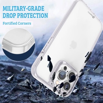 iPhone 15 Pro MagSafe Compatible Clear Shockproof Case Cover - Clear