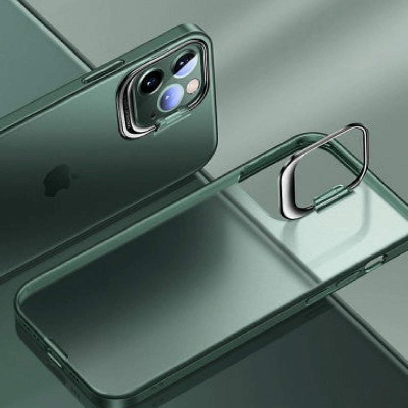 iPhone 12 Pro Invisible Bracket Protection Case Cover - Green