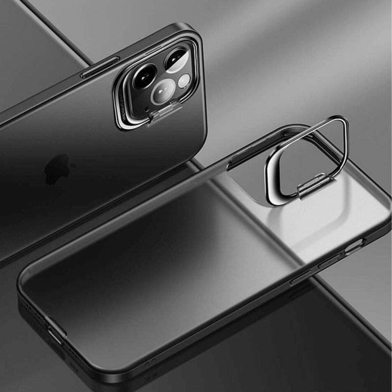 iPhone 12 Pro Invisible Bracket Protection Case Cover - Grey