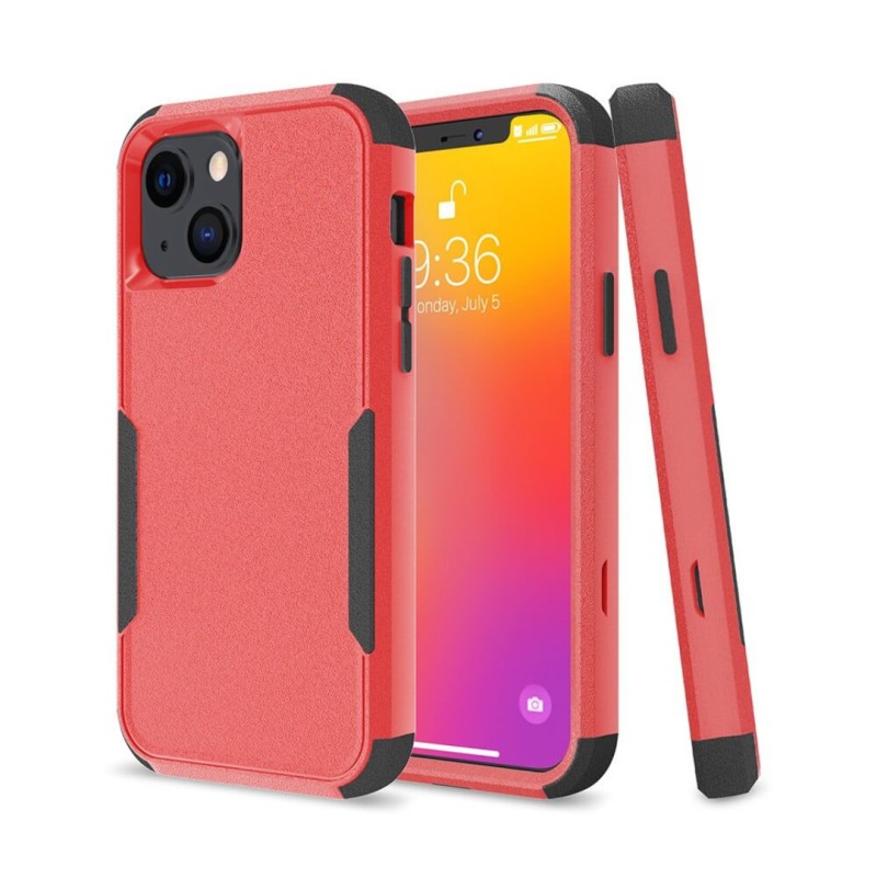 iPhone 13 Shockproof Heavy Duty Armor Case Cover - Red | Australia