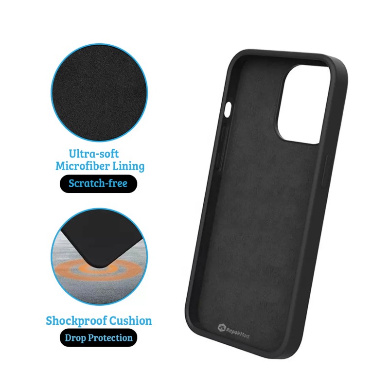 iPhone 15 Pro Max Liquid Silicone Case Cover - Black | Australia