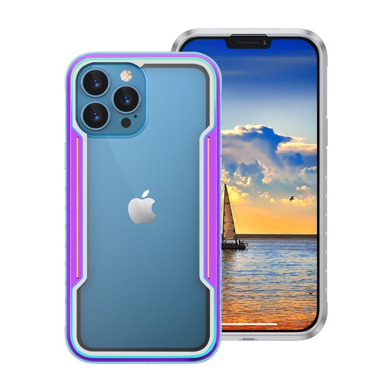iPhone 13 Pro Heavy-Duty Armor Shockproof Case Cover - Iridescent