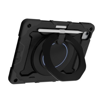 iPad Air 13 (2024-2026) Armor Shockproof Handle Ring Rotation Case Cov