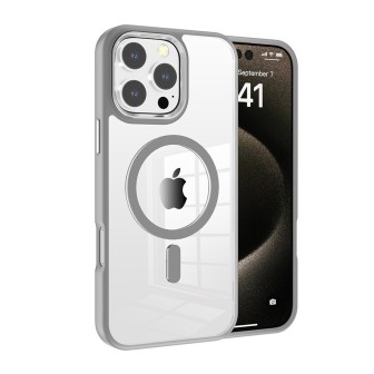 iPhone 16 Pro Max Clear with Metal Camera Frame Case Cover - Black