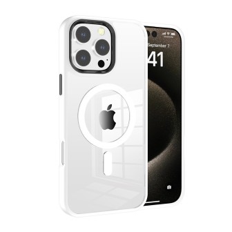 iPhone 16 Pro Max Clear with Metal Camera Frame Case Cover - Pink