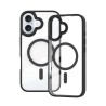 iPhone 16 Plus Clear with Metal Camera Frame Case Cover - Black