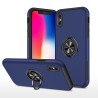 iPhone X / XS Shockproof with Ring Holder Stand Case Cover - Navy