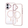 iPhone 16 Clear with Metal Camera Frame Case Cover - Pink | Australia