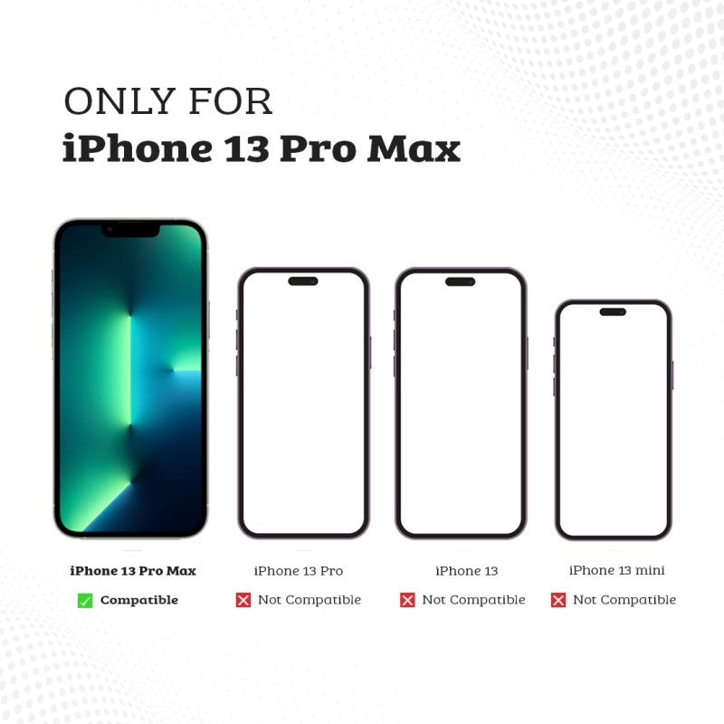 iPhone 13 Pro Max Ultimate Shockproof Clear Case Cover - Black