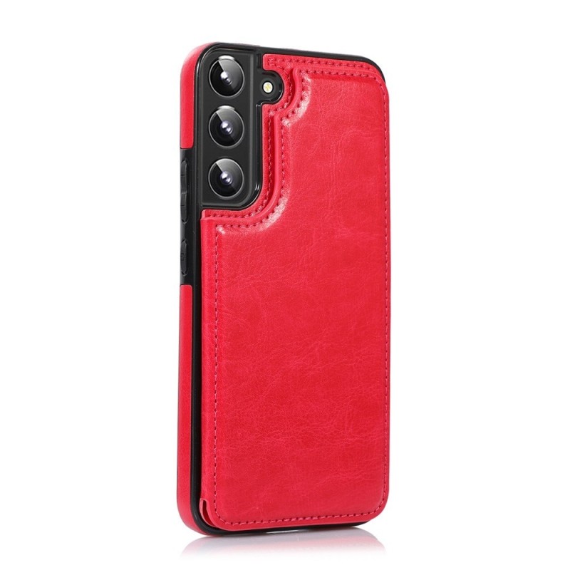 Samsung Galaxy S23 Leather Wallet Flip Diary Case Cover - Red